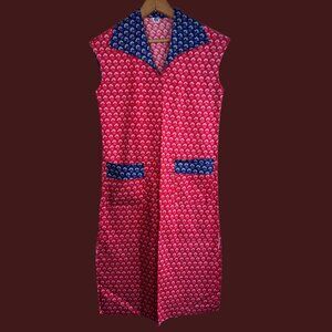 Vintage 60s SM Collection Apron House Dress with Side Slits